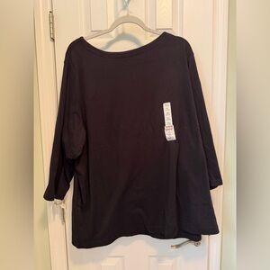 Croft & Barrow Women's Black Long Sleeve Top